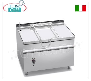 Technochef - Electric bratt pan, motorized tilting, 120 lt capacity, Mod.E9BR12/I+RM Electric tilting bratt pan, BERTOS, MAXIMA 900 Line, MAXI-120 Series, with 120 liter stainless steel bowl, motorized tilting, V.400/3+N, Kw.14.4, Weight 205 Kg, dim.mm.1200x900x900h