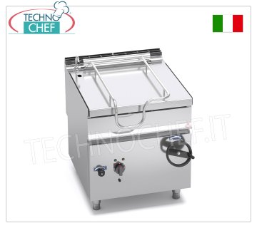 Technochef - Electric bratt pan, manual tilting, 80 lt capacity, Mod.E9BR8/I Electric tilting bratt pan, BERTOS, MAXIMA 900 line, MAXI-80 series, with 80 liter stainless steel bowl, manual tilting, V.400/3+N, Kw.9.6, Weight 147 Kg, dim.mm.800x900x900h