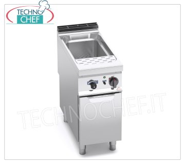 TECHNOCHEF - ELECTRIC PASTA COOKER 1 40 lt. on Mobile, Mod.E9CP40 ELECTRIC PASTA COOKER on MOBILE, BERTO'S, 1 x 40 lt, V.400/3+N, Kw.10,00, Weight 54 Kg, dim.mm.400x900x900h