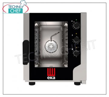 Tecnoeka - ELECTRIC STEAM CONVECTION OVEN for 5 GN 2/3 trays (354x325 mm), mod. EKF523NUD CONVENTION STEAM OVEN Electric Fan, Professional with cooking chamber for 5 GASTRO-NORM 2/3 TRAYS (mm.354x325) ELECTROMECHANICAL CONTROLS, V.230 / 1, Kw.3,2, Weight Kg.40, external dimensions mm.550x754x662h