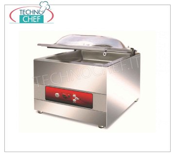 Professional vacuum chamber machine, 35 cm sealing bar, 36x40x19h cm chamber, mod. ERMETIKA