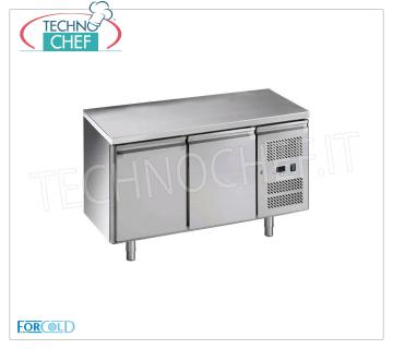 Forcold - Congelante-Freezer 2 Porte, Temp.-18°/-22°C, Class E, Gas R290, mod.GN2100BT-FC Freezer-Freezer Table 2 Doors, Professional, capacity lt.282, temp. -18°/-22°C, ventilated, Gastronorm 1/1, ECOLOGICAL in Class E, Gas R290, V.230/1, Kw.0,675, Weight 94 Kg, dim.mm.1360x700x850h