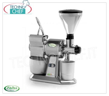 FAMA - Professional Coffee Grinder/Grater, hourly output: coffee 10 Kg / cheese 50 Kg, mod.FGC Combined professional coffee grinder/grater, hourly production: coffee Kg.10 / cheese 50 Kg, Rpm 1400, V.400/3, Kw.0,75, Weight 20 Kg, dim.mm.260x500x650h