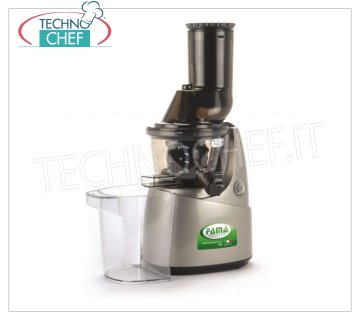 FAMA - Low Speed Professional Juice Extractor from Fruit and Vegetables, Mod.FES100A Juice extractor for fruits and vegetables, low speed 50 rpm, V.230 / 1, Kw.0.24, Weight 6.5 Kg, dim.mm.208x448x228h