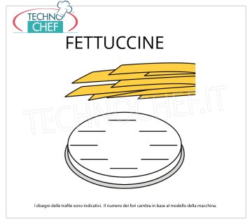 Technochef - FETTUCCINE DIE in BRASS-BRONZE ALLOY Die for fettuccine in brass-bronze alloy 8 mm, for mod.MPF1.5N