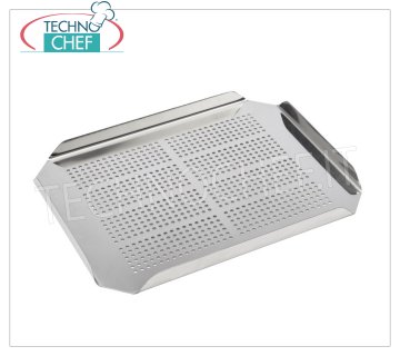 Technochef - FALSE GN 1/3 STAINLESS BOTTOM Perforated false bottom in 1/3 Gastronorm stainless steel, dim.mm.260x115