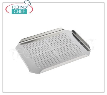 Technochef - FALSE GN 2/3 STAINLESS BOTTOM Perforated false bottom in Gastronorm 2/3 stainless steel.