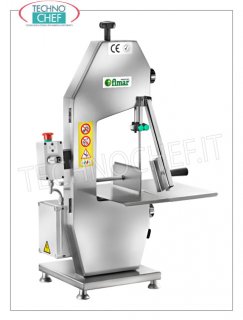 BAND SAW (mm 1550) V.230 / 1 - NEW BARGAIN PRICE BAND SAW (mm 1550), on furniture in ANODIZED ALUMINUM, FIMAR, with worktop, thickness bulkhead, blade guide and meat pusher in stainless steel, CE STANDARDS, V.230 / 1, Kw.0.75, Weight 37 Kg, dim .mm.530x400x850h