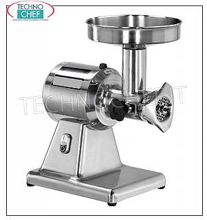 Fimar - Meat mincer Type 12, Professional with REMOVABLE STAINLESS STEEL mincing unit, mod.12 / S Meat mincer 'TYPE 12' with Loading MOUTH diameter 52 mm, YIELD 160 Kg / h, EXTRACTABLE Meat Mincing Unit, in Stainless Steel v. 380/3 + N, Kw 0.75, dim. mm 400x250x500h