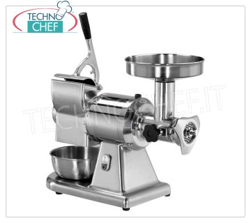 FIMAR - ''Type 12'' Meat Mincer-Grater, Removable Aluminum Meat Mincer Group, Mod.12/TA Meat mincer / Grater Type 12, with removable aluminum meat grinding unit, HOURLY PRODUCTION: MEAT MINCER 160 kg/h, GRATER 40 kg/h, V 380/3, Kw 0.75, dim. mm.590x290x510h