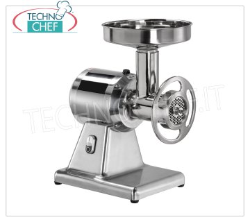 FIMAR - Type 22 Meat Mincer, Professional with REMOVABLE STAINLESS STEEL grinding unit, mod.22/SN Meat mincer 'TYPE 22', with loading MOUTH diameter 52 mm, YIELD 250 Kg/h, REMOVABLE meat grinding unit in stainless steel, SINGLE-PHASE or THREE-PHASE Kw 1.1 Dim. mm 450x290x520h