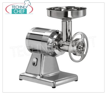 Fimar - Meat mincer Type 22, Professional with FULLY REMOVABLE CAST IRON mincing unit, mod.22 / TE Professional meat mincer mouth 'TYPE 22' meat inlet diameter 52 mm, HOURLY PRODUCTION 250 kg / h, with structure in polished aluminum, meat grinding unit in CAST IRON, Removable, THREE-PHASE V 380/3, Kw 1,1, weight 25 kg, dimensions mm 450x290x520h
