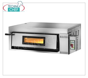 FIMAR - Electric pizza oven, 2 chambers, mod. FMD9 ELECTRIC PIZZA OVEN with 1 CHAMBER mm1080x1080x140h, with GLASS DOOR, cooking chamber entirely in refractory, 2 ADJUSTABLE THERMOSTATS for BOTTOM and HEAD, digital controls, temp. From + 50 ° to +500 ° C, Weight 225 Kg, V. 230/1, kw 13.2, external dimensions mm.1520x1210x420h