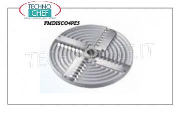 Vegetable cutter 4 corrugated blades for Mozzarella, 5 mm cut Disk 4 wavy blades for MOZZARELLA, 5 mm cut for Mozzarella cutter TMTAS