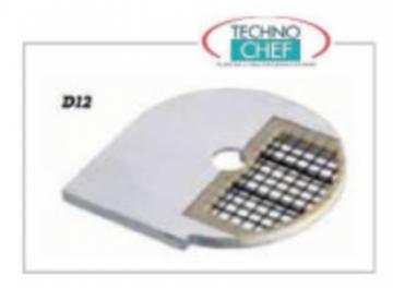 Vegetable cutter with grating on the right for Cubes of 12x12 mm Disc with grating on the right for 12 x 12 mm cubes