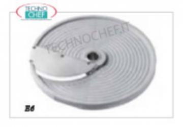 Vegetable Slicer Disc for Slices 6 mm, Slab Blade Disc for Slices 6 mm, falcata blade