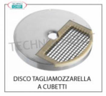 Vegetable Grinder Disc for Mozzarella in cubes 20x20x5h mm Grated mozzarella cut into cubes of 20 x 20 x 5h mm