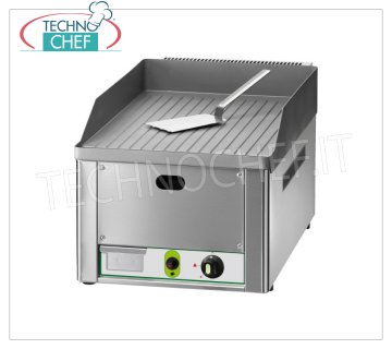FIMAR - Professional Countertop Gas Fry Top, Ribbed Plate, Model FRY1RM Table GAS FRY TOP, 1 MODULE with SANDBLASTED STEEL PLATE, methane gas supply, LPG kit supplied, external dimensions. mm 335x600x300h