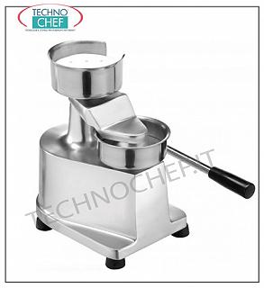 FIMAR - Technochef, manual Hamburger, Ø 100 mm, Mod.HF-100 Manual Hamburger with 100 mm diameter, made of aluminum and stainless steel, dim.mm.320x250x300h