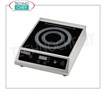 Technochef - INDUCTION PLATE for Table, INDUCTIVE SURFACE Ø from 140 to 220 mm INDUCTION PLATE for table, INDUCTIVE SURFACE: diameter from 140 to 220 mm, V. 230/1, Kw 2,7, Weight 5 Kg, dim. mm. 325x370x105h