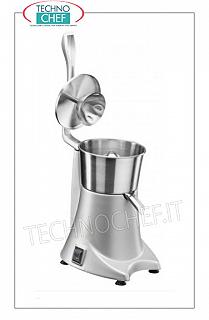 Electric citrus juicer with lever, professional Electric citrus juicer with lever control, structure in satin aluminum alloy with removable bowl, filter, splash guard and pine cone, speed 1,450 rpm, V. 230/1, Kw 0,23, dim. mm. 220x290x390h