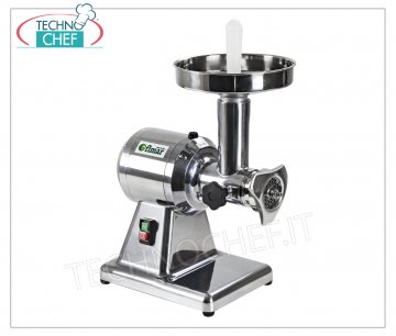 FIMAR - Semi-professional meat grinder 'TYPE 8', Mod.TR8 / D Meat mincer 'TYPE 8' with Mouth 52 mm diameter, HOURLY YIELD 50 Kg, Meat Removable Aluminum grinding body, V. 230/1, Kw 0.37, dimensions mm 330x300x360h