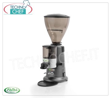 FAMA - Professional coffee grinder doser, hourly output Kg 3/4, mod.FMX Professional doser coffee grinder, hourly production Kg 3/4, Rpm 1400, V.230/1, Kw.0,34, Weight 13 Kg, dim.mm.230x370x600h