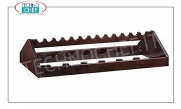 Wooden service trolleys Exhibitor for wine bottles with wood structure WENGE ', dim.mm.680x460x190h
