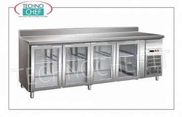 Refrigerated refrigerator / freezer tables Gastronorm Reverses on the floor for Mod. FO-GN4100TNG