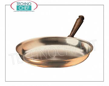 Flambeau cooker pan 29 cm Stainless steel-cuprum flambè cooker pan with wooden handle, diam.mm.290.