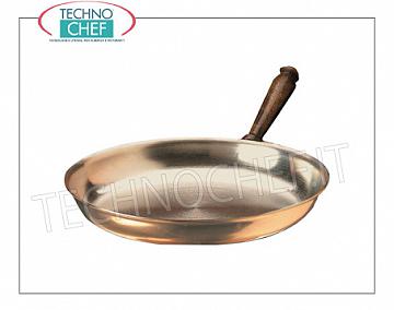 Flambeau cooker pan 26 cm Flambe 'stainless steel-cuprum pan with wooden handle, diam.mm.260.