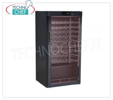 Forcar - STATIC REFRIGERATED WINE CELLAR for 54 bottles, TEMP. + 5 ° / + 18 ° C, Mod.BJ208 Refrigerated wine cellar, 1 glass door, capacity 54 bottles, temperature + 5 ° / + 18 ° C, static refrigeration, LED lighting, V.230 / 1, Kw.0,082, Weight 60 Kg, dim.mm.600x603x1260h