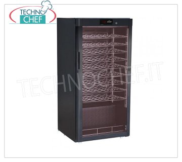 Forcar - STATIC REFRIGERATED WINE CELLAR for 54 bottles, Temp.+5°/+18°C, Mod.BJ208 Refrigerated wine cellar, 1 glass door, capacity 54 bottles, temperature +5°/+18°C, static refrigeration, LED lighting, V.230/1, Kw.0,082, Weight 60 Kg, dim.mm.600x603x1260h