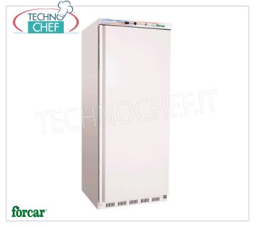 Forcar - 1 Door Fridge Pastry-Pizzeria Cabinet, for 6 TRAYS 60x40, Class C, mod.ER500P Refrigerator Pastry-Pizzeria 1 Door, external in white sheet metal, internal in ABS, lt. 520, Temp. + 2 ° / + 8 ° C, ECOLOGICAL in Class C, Gas R600a, Static with internal fan, V.230 / 1 , Kw.0.15, Weight 90 Kg, dim.mm.780x715x1750h