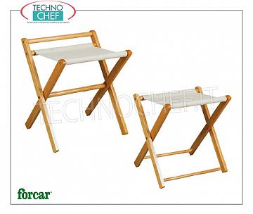 Technochef - Room suitcase stand Suitcase-Luggage rack with folding structure in beech wood, cotton towel, available in 2 VERSIONS, with or without side