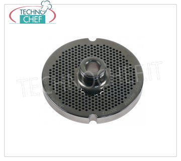 Perforated stainless steel mold Ø 2 mm, Mod. 12 Perforated mold in stainless steel, diameter 70 mm, for meat mincer Mod.12 - with holes diameter 2 mm