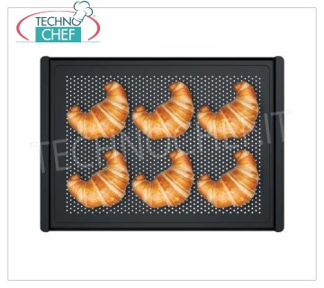 SPIDOCOOK - Micro-perforated aluminum baking tray with non-stick treatment, Mod.FORO.BLACK