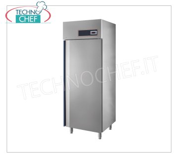 TECHNOCHEF- Freezer-Freezer Cabinet 1 Door, 686 l, Ventilated, Temp.-15°/-18°C, Class D Freezer-Freezer Cabinet 1 Door, Professional, external structure in stainless steel, lt.686, Temp.-15°/-18°C, ECOLOGICAL in Class D, Gas R290a, ventilated, V.230/1, Kw.0, 62, Weight 76 Kg, dim.mm.720x790x2030h