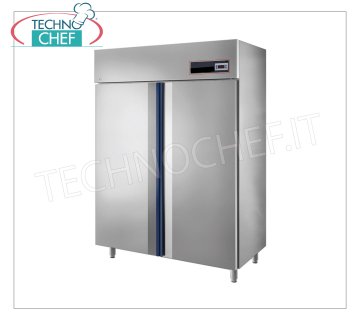 TECHNOCHEF- 2 Door Refrigerated Cabinet, 1372 l, Ventilated, Temp.-2°/+8°C, Class C 2 Door Refrigerator Cabinet, Professional, external structure in stainless steel, lt.1372, Temp.-2°/+8°C, ECOLOGICAL in Class C, Gas R290a, ventilated, V.230/1, Kw.0,42, Weight 142 Kg, dim.mm.1440x790x2030h