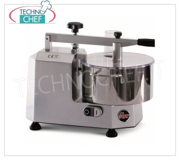 TECHNOCHEF - Professional Cutter with tub of 3, Mod.C1 Professional cutter with 3 liter stainless steel tank, 1 speed, 730 rpm, V 230/1, Kw.0,68, weight 12 kg, dim.mm.520x320x620h.