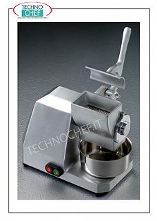 TECHNOCHEF - Type 8 Grater, Faired, semi-professional, yield 20 Kg / hour Type 8 grater, anodized aluminum cased, yield 20 Kg / hour, V 230/1, Kw 0.34, dim. 340x370x440h mm.