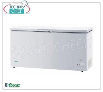 Forcar - CONGELATORE a POZZO, lt.560, Temp. -18°C, Class F, mod.G-BD650S Horizontal chest freezer, ECO Line, exterior in white painted steel, capacity 560 litres, temperature -18° C., static refrigeration, ECOLOGICAL in Class F, Gas R600a, V.230/1, Kw.0.091, Weight 66 Kg , dim.mm.1805x750x850h