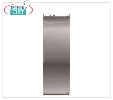 Forcar - ECOVENT Refrigerated Cabinet, 1 Door, 279 lt, Ventilated, Temp.0°/+8°C, Class D, mod.ERV400SS Econvent Refrigerator Cabinet, 1 Door, external structure in stainless steel, 279 lt, Ventilated, Temperature 0°/+8°C, ECOLOGICAL in Class D, Gas R600a, Class D, V.230/1, Kw.0,21 , Weight 78 Kg, dim.mm.600x600x1860h