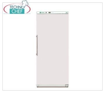 Forcar - ECOVENT Refrigerated Cabinet, 1 Door, 509 lt, Ventilated, Temp.0°/+8°C, Class D, mod.ERV600 Econvent Refrigerator Cabinet, 1 Door, external structure in white sheet metal, 509 lt, Ventilated, Temperature 0°/+8°C, ECOLOGICAL in Class D, Gas R600a, V.230/1, Kw.0.28, Weight 92 Kg, dim.mm.775x750x1860h