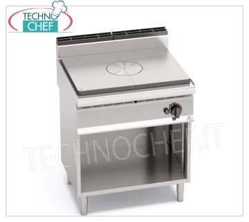 TECHNOCHEF - GAS SOLID TOP COOKER on OPEN CABINET, Kw.10, Mod.G7TPM GAS SOLID TOP COOKER on OPEN CABINET, BERTOS, MACROS 700 Line, HIGH POWER Series, thermal power 10.00 Kw, Weight 88, dim.mm.800x700x900h