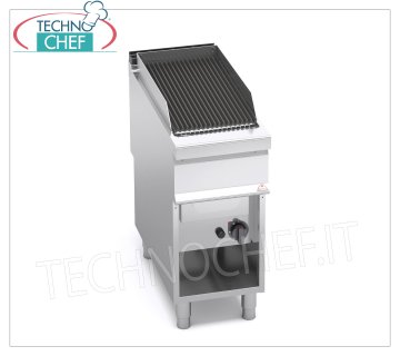 TECHNOCHEF - GAS STEAM-WATER GRILL, 1 module on OPEN COMPARTMENT, Mod.G9WG40M GAS STEAM-WATER GRILL, BERTOS, MAXIMA 900 Line, WATER GRILL Series, 1 module on OPEN COMPARTMENT with COOKING ZONE mm 350x630, thermal power Kw.12,00, Weight 60 kg, dim.mm.400x900x900h