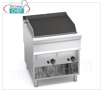 TECHNOCHEF - GAS STEAM-WATER GRILL, DOUBLE MODULE ON OPEN COMPARTMENT, Mod.G9WG80M GAS STEAM-WATER GRILL, BERTO'S, MAXIMA 900 Line, WATER GRILL Series, DOUBLE module on OPEN COMPARTMENT with COOKING ZONE mm 700x630, thermal power Kw.24,00, Weight 105 kg, dim.mm.800x900x900h