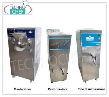 LABORATORY Complete handcrafted ICE CREAM: BATCHER - PASTEURIZER - Maturation VAT --- USED - OPPORTUNITY Used equipment for a complete artisan ice cream laboratory