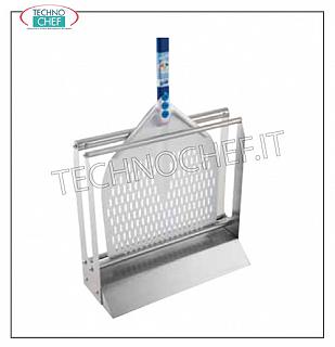 Pizza shovels, blade holders, accessories Paddle rest in stainless steel, size up to 36, dim. 410x160x390h mm