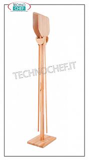 Pizza shovels, blade holders, accessories Double-sided shovel / pallet hanger with base, made of solid beech strips, 1800 mm high